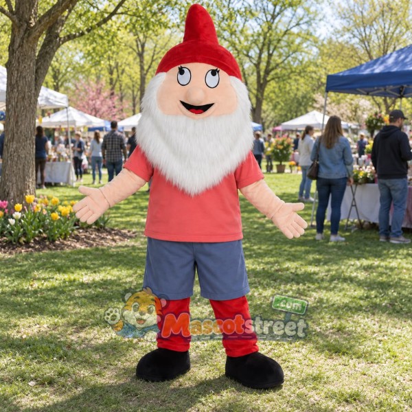 Santa Claus Mascot Costume with Coral Shirt and Blue Shorts