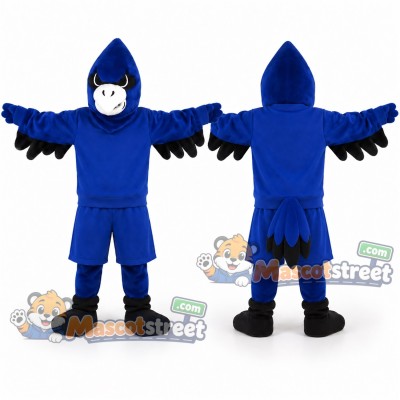 Blue Eagle Mascot Costume with Blue Shirt and Shorts Blue Eagle Mascot Costume with Blue Shirt and Shorts