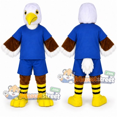 Bald Eagle Mascot Costume with Blue Shirt and Shorts Bald Eagle Mascot Costume with Blue Shirt and Shorts