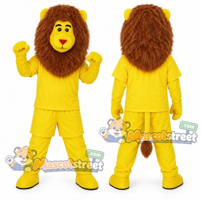 Yellow Lion Mascot Costume with Yellow Shirt and Pants Yellow Lion Mascot Costume with Yellow Shirt and Pants