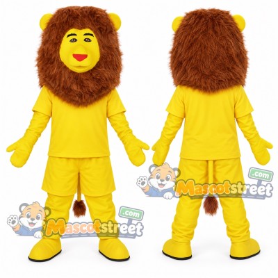 Yellow Lion Mascot Costume with Yellow Shirt and Pants Yellow Lion Mascot Costume with Yellow Shirt and Pants