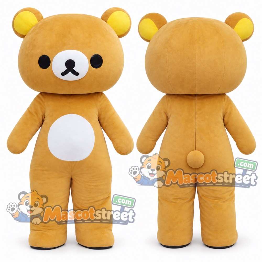 Tan Bear Mascot Costume