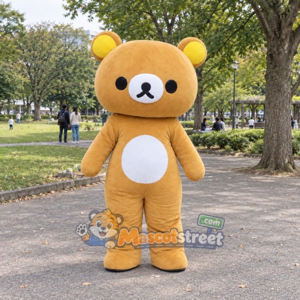 Tan Bear Mascot Costume