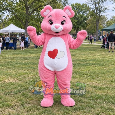 Pink Bear Mascot Costume Pink Bear Mascot Costume