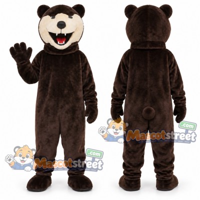 Dark Brown Bear Mascot Costume