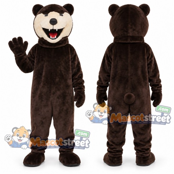 Dark Brown Bear Mascot Costume