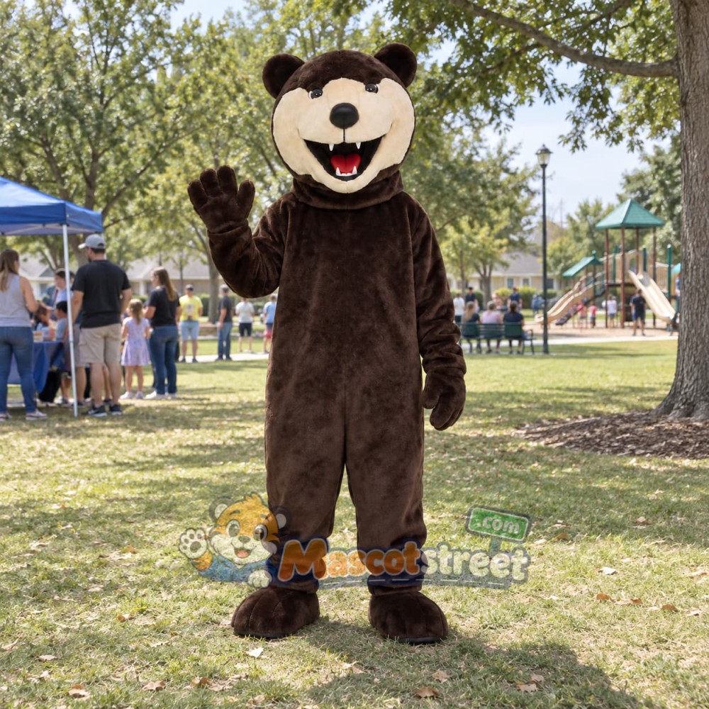 Dark Brown Bear Mascot Costume