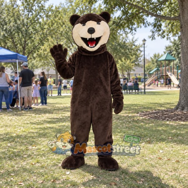 Dark Brown Bear Mascot Costume