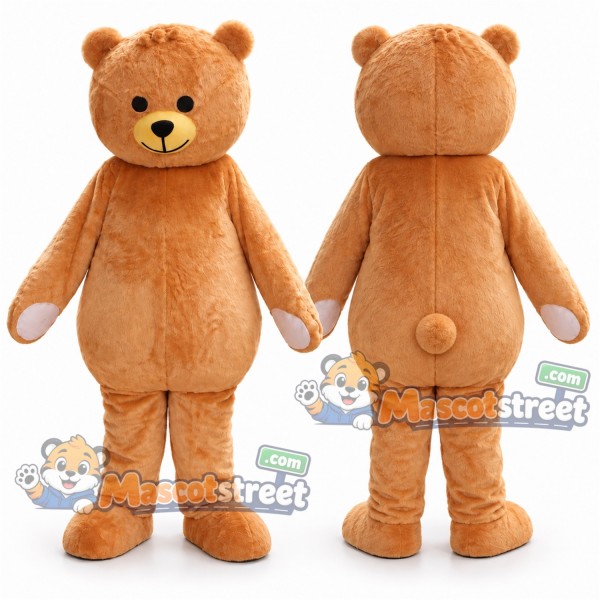 Tan Bear Mascot Costume