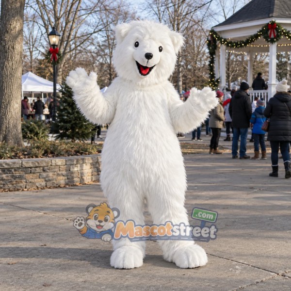 White Polar Bear Mascot Costume