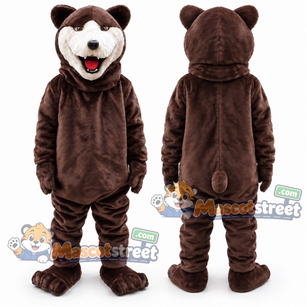 Brown Grizzly Bear Mascot Costume