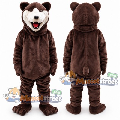 Brown Grizzly Bear Mascot Costume