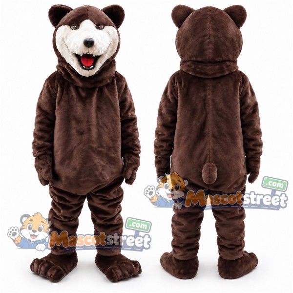 Brown Grizzly Bear Mascot Costume