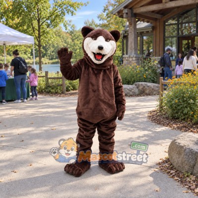 Brown Grizzly Bear Mascot Costume