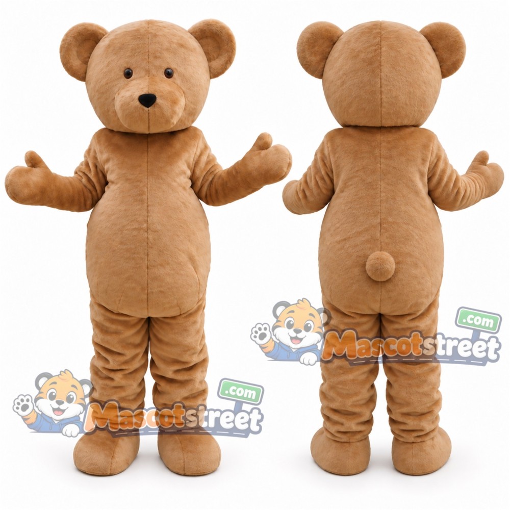 Tan Bear Mascot Costume