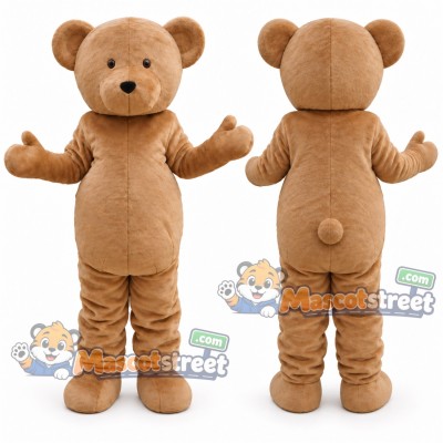 Tan Bear Mascot Costume