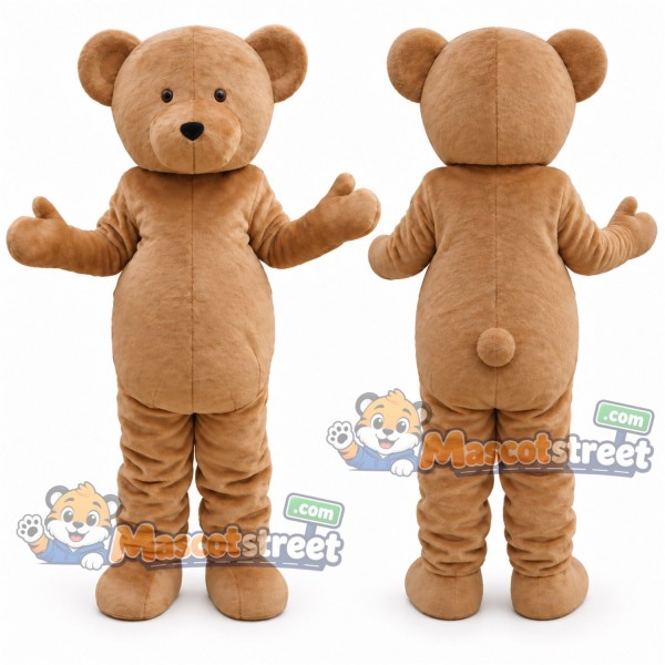 Tan Bear Mascot Costume