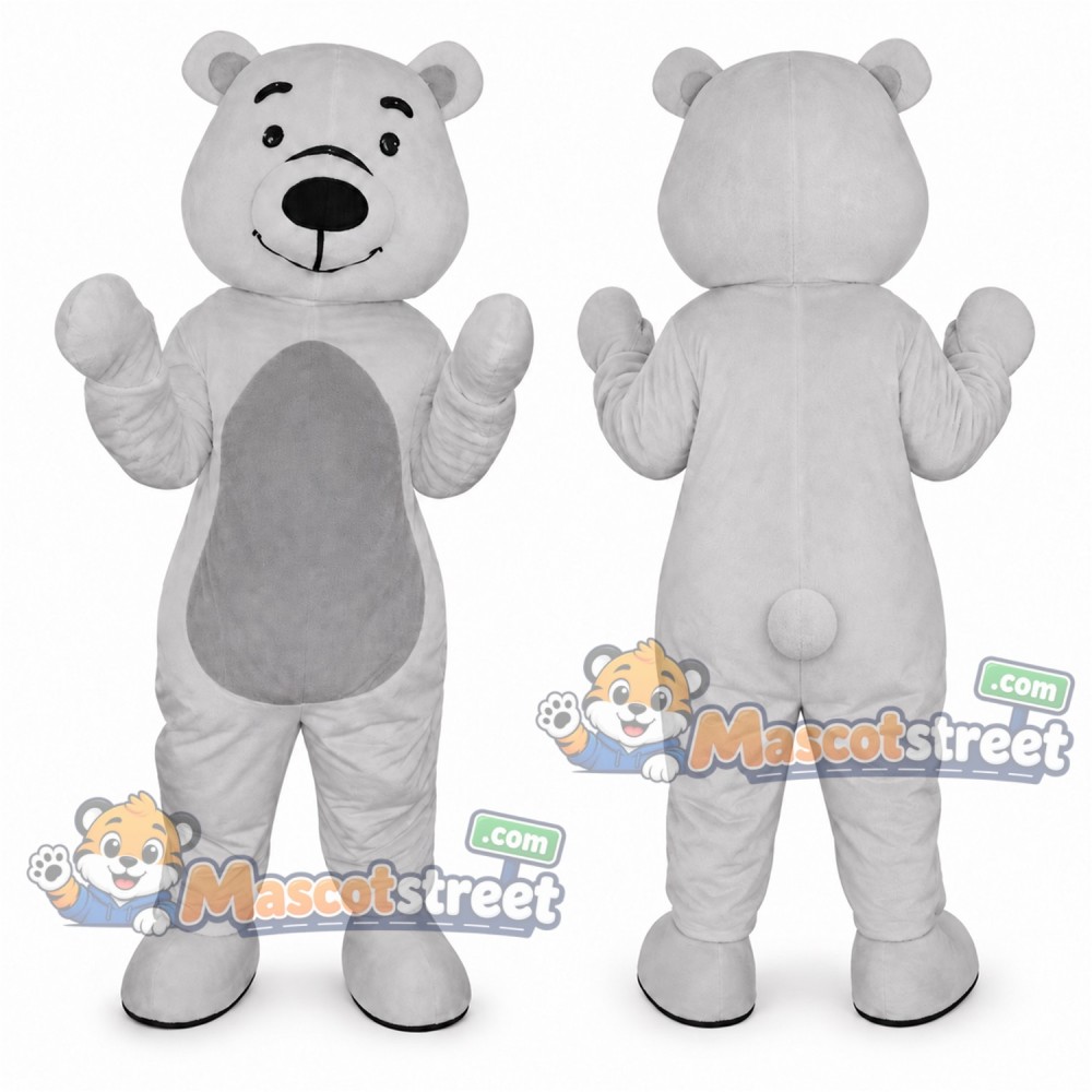 Gray Bear Mascot Costume Gray Bear Mascot Costume