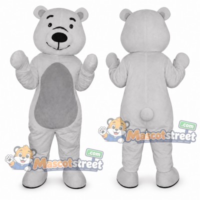 Gray Bear Mascot Costume Gray Bear Mascot Costume