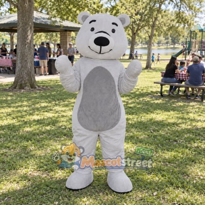 Gray Bear Mascot Costume Gray Bear Mascot Costume