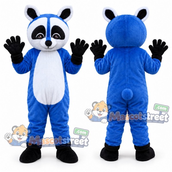 Blue and White Bear Mascot Costume