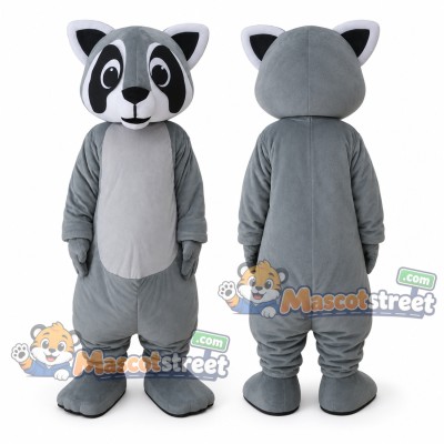 Gray Raccoon Mascot Costume Gray Raccoon Mascot Costume