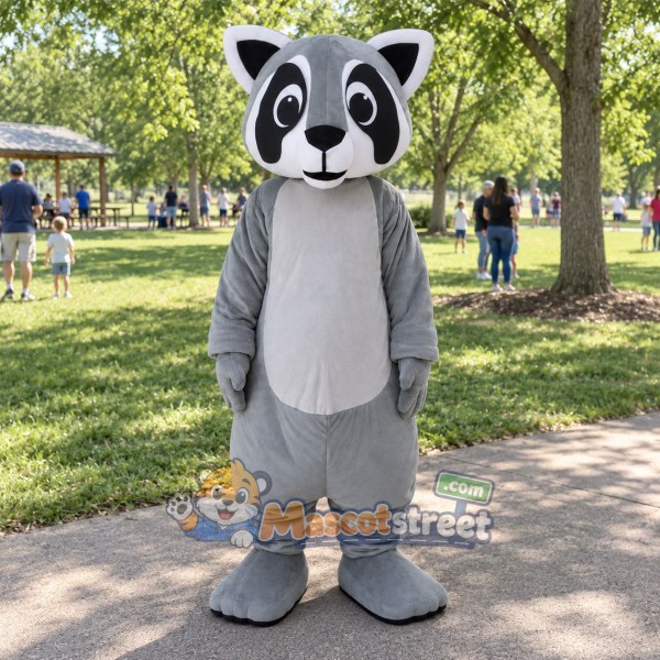 Gray Raccoon Mascot Costume