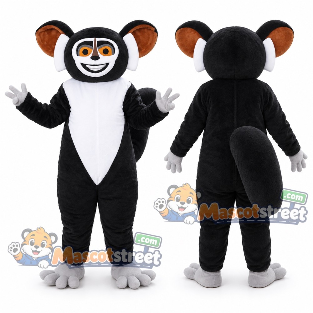 Black and White Koala Mascot Costume Black and White Koala Mascot Costume