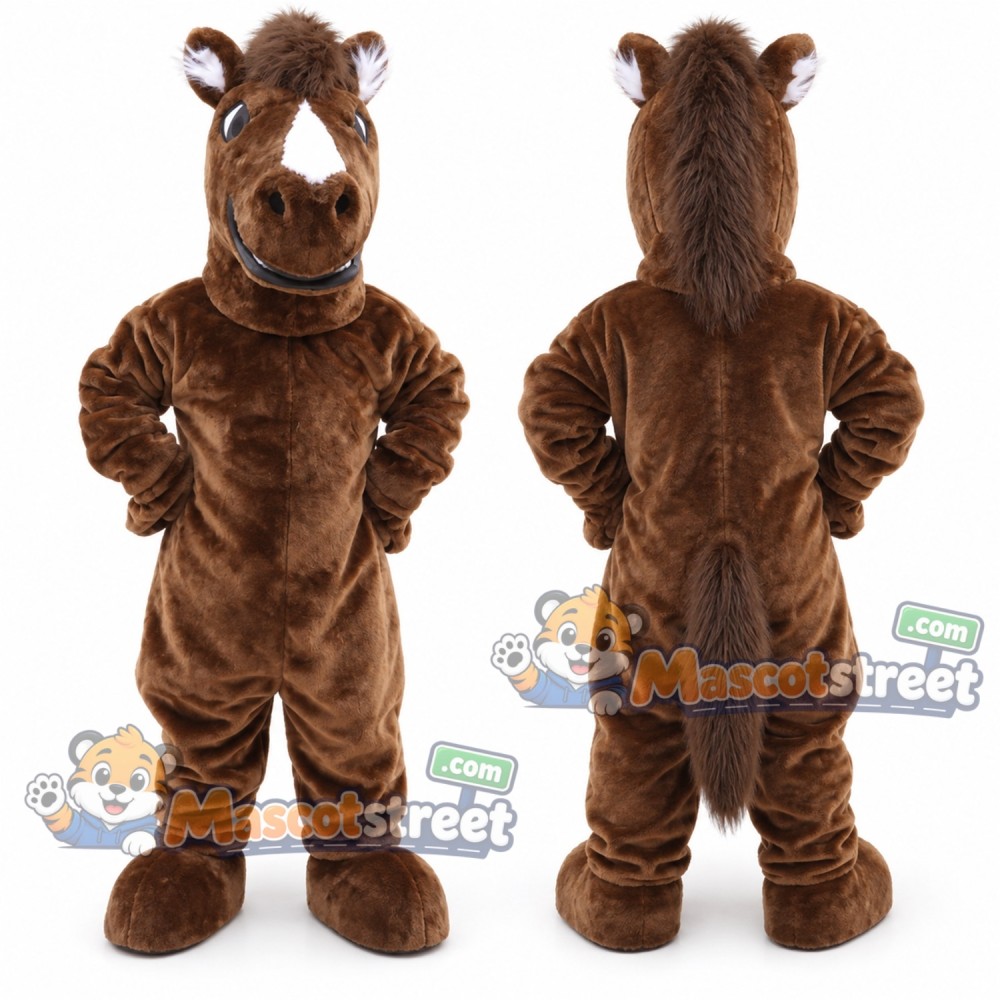 Brown Horse Mascot Costume Brown Horse Mascot Costume