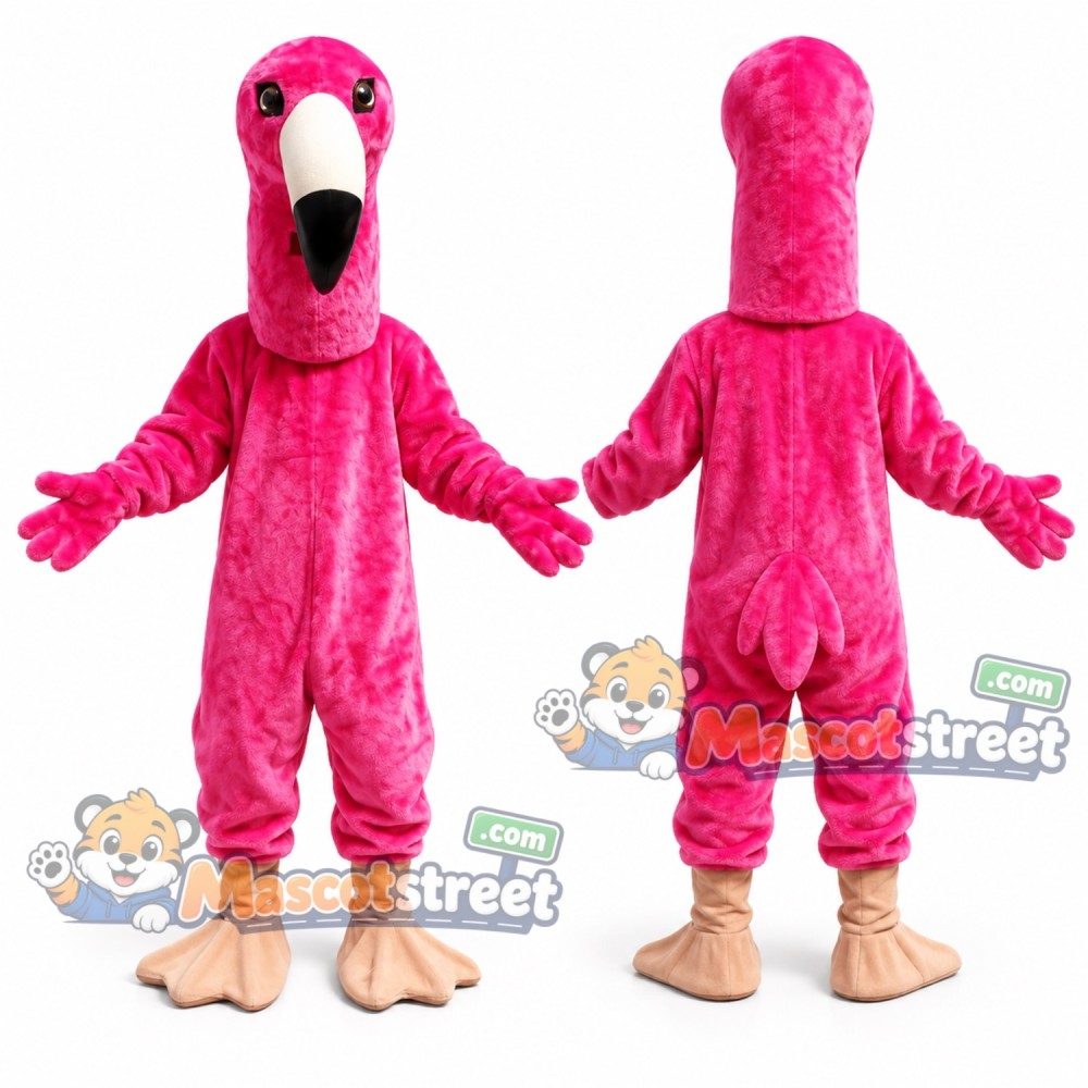 Pink Flamingo Mascot Costume