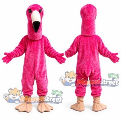 Pink Flamingo Mascot Costume