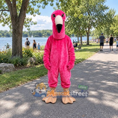 Pink Flamingo Mascot Costume Pink Flamingo Mascot Costume