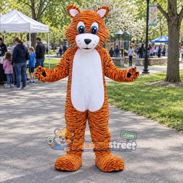 Orange Tiger Mascot Costume