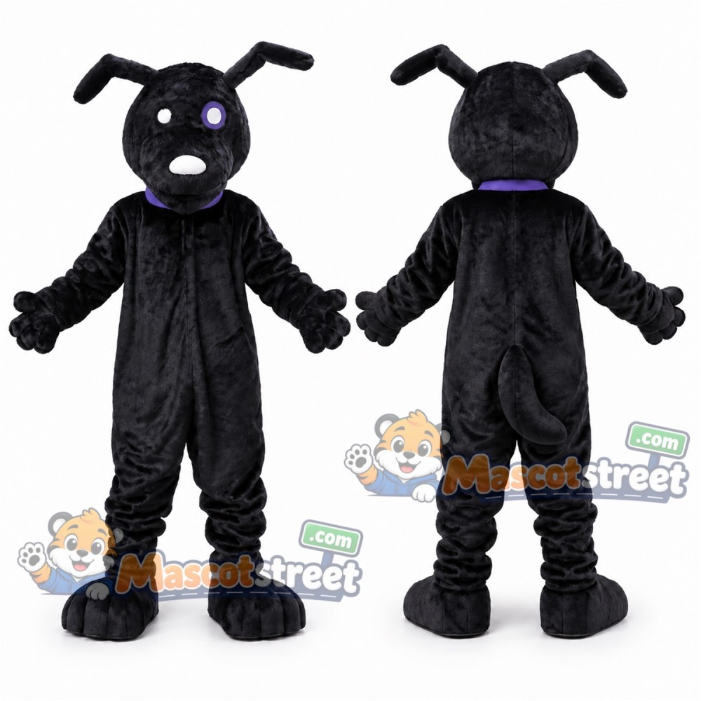 Black Dog Mascot Costume