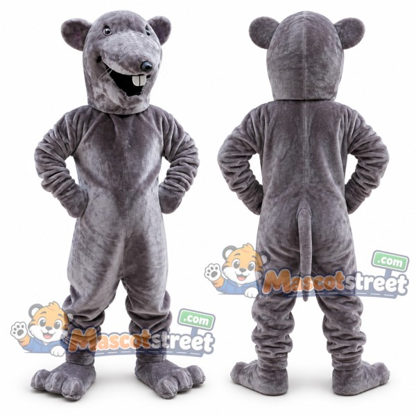 Gray Mouse Mascot Costume