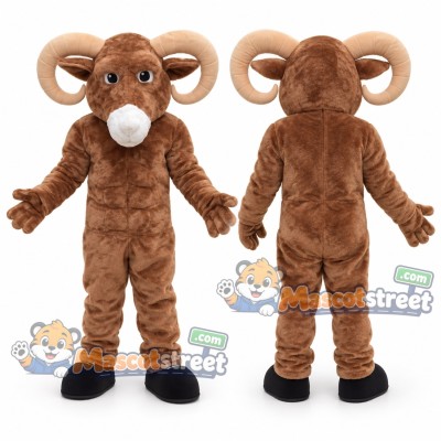 Brown Ram Mascot Costume Brown Ram Mascot Costume