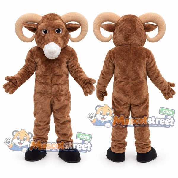 Brown Ram Mascot Costume