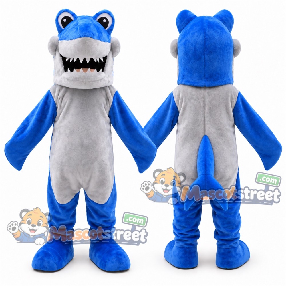 Blue Shark Mascot Costume Blue Shark Mascot Costume