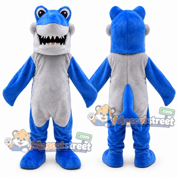 Blue Shark Mascot Costume