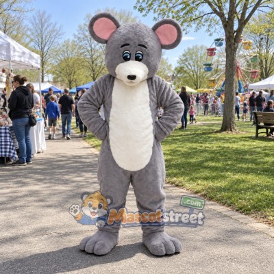 Gray Mouse Mascot Costume