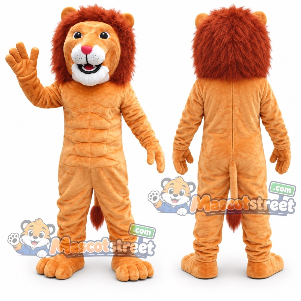 Tan Lion Mascot Costume Tan Lion Mascot Costume