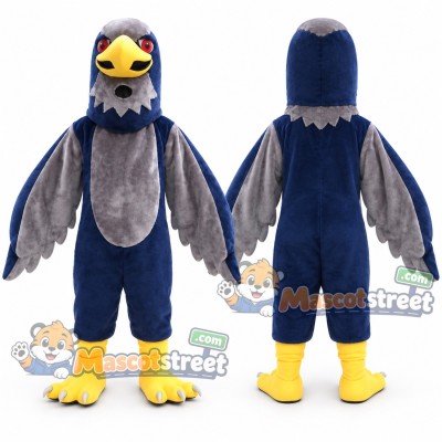 Gray and Navy Falcon Mascot Costume Gray and Navy Falcon Mascot Costume