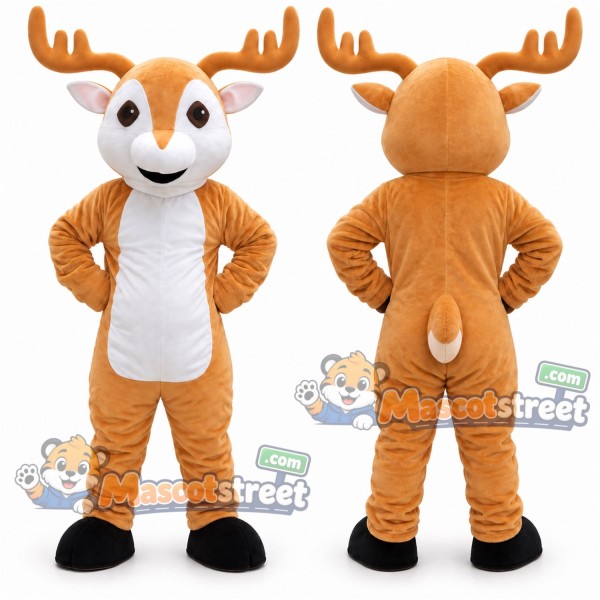 Tan Deer Mascot Costume