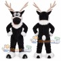 Black and White Reindeer Mascot Costume