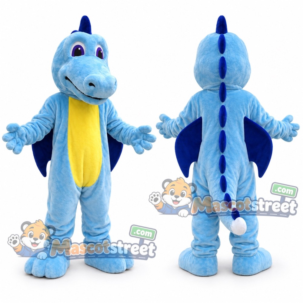 Light Blue Dragon Mascot Costume