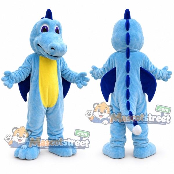 Light Blue Dragon Mascot Costume