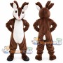 Brown and White Deer Mascot Costume