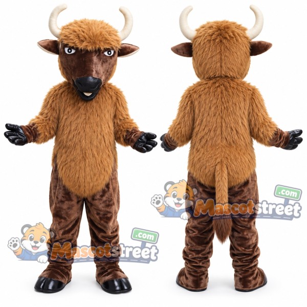 Brown Bull Mascot Costume