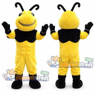 Yellow and Black Bee Mascot Costume