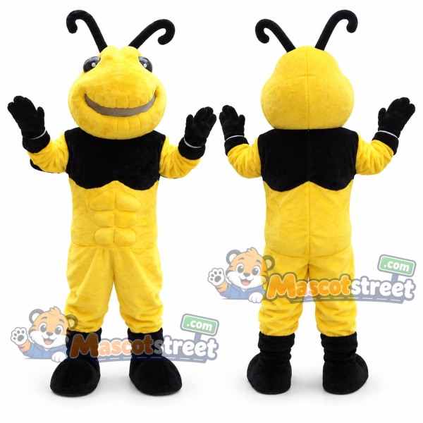 Yellow and Black Bee Mascot Costume